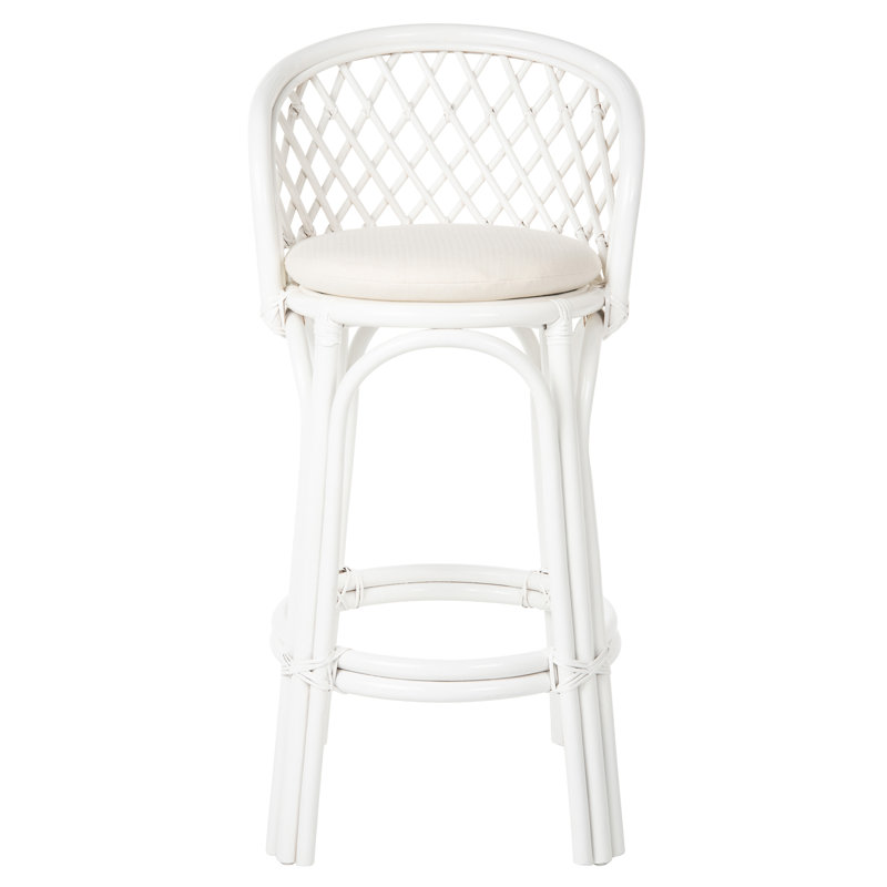 Tabouret de bar et de comptoir Sandi, Tabouret de bar (hauteur du siège de 30,5 po), Blanc