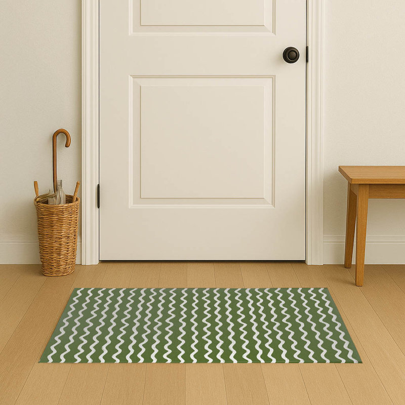 Paillasson Wiggle Row, L 60 po x L 84 po, Vert olive