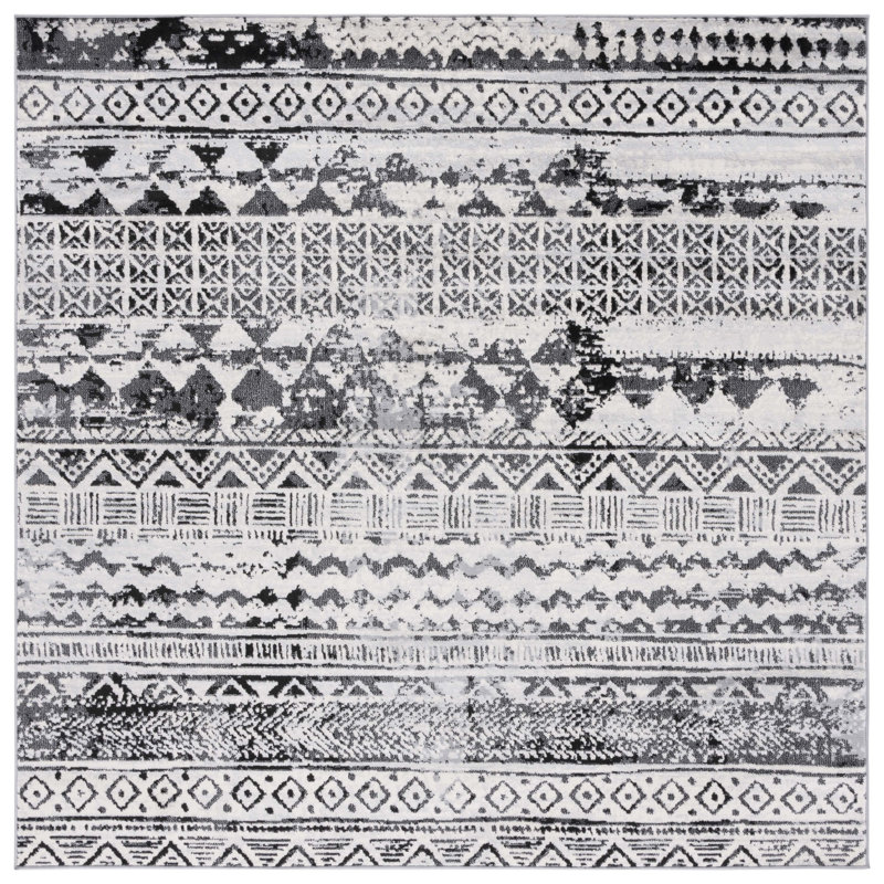 Brentwood Performance Geometric Rug, Square 6'7"