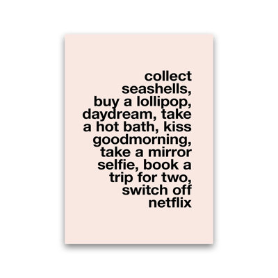 Collect Seashells - Print on Canvas