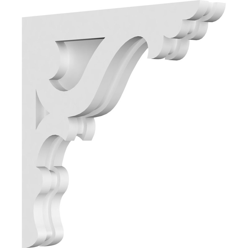 1 7/8"W X 12"D X 12"H Cornelia Architectural Grade PVC Corbel, 12" H x 12" W x 1.875" D