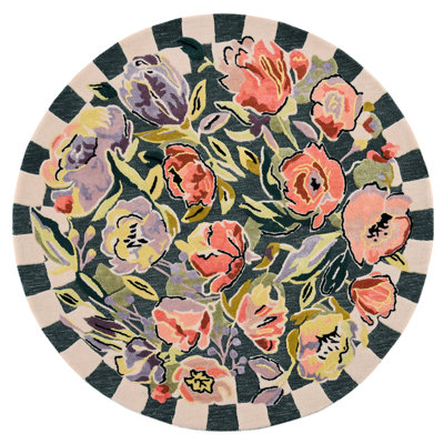Ranunculus And Checks Rug