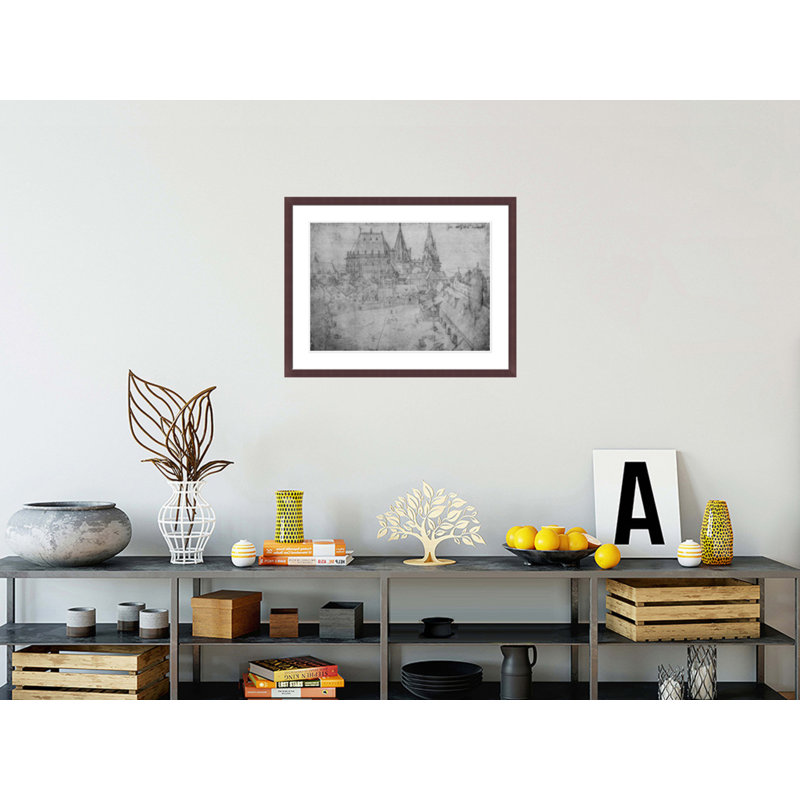 «The Minster at Aachen» par Albrecht Dürer, impression giclée sur cadre, H 22,94 po x l 29,5 po