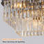 Lustre - S, cristal rectangulaire réglable, lumières de cristal de style industriel E12 de style moderne, plafonnier en fer de style campagnard-1770025518