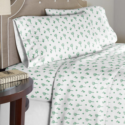 Pointehaven 180 GSM 100% Soft Cotton Heavy Weight Flannel Printed Oversized Duvet Set