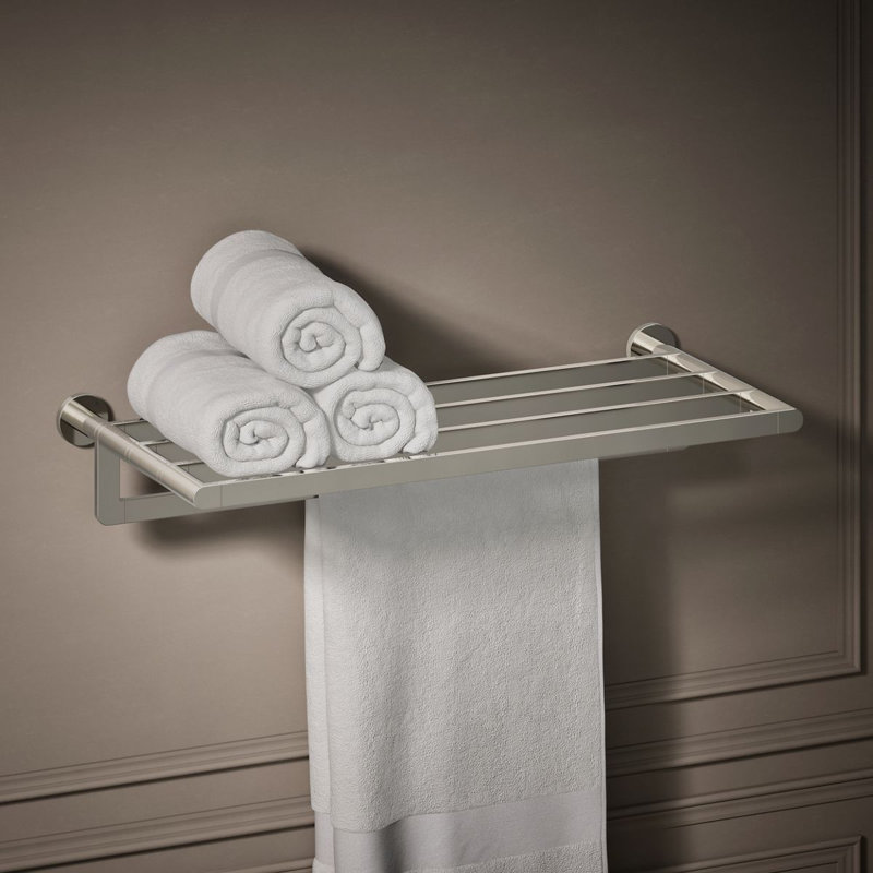 Porte-serviettes mural Hotelier, Nickel poli