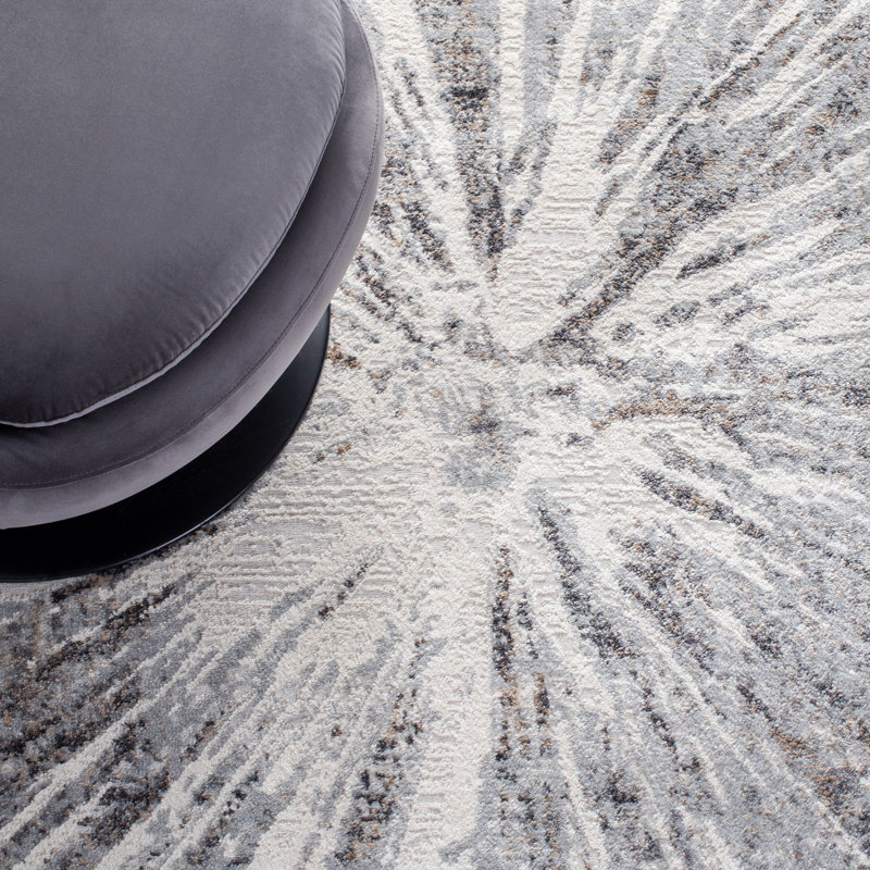 Tapis abstrait en coton Koziol, Tapis de couloir 2 pi 3 po x 8 pi