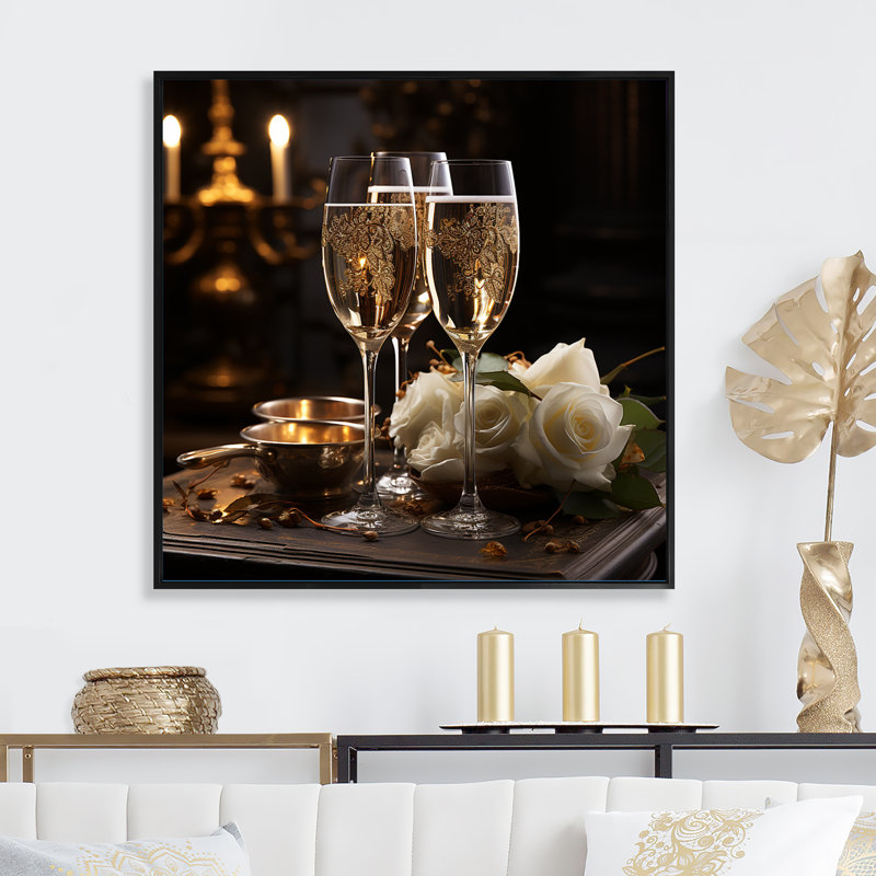 Classic Elegance II sur impression sur toile, Cadre flottant noir, H 30 po x l 30 po x P 1 po