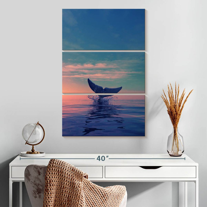 Brampt Whale Tail Diving, 32" H x 20" W