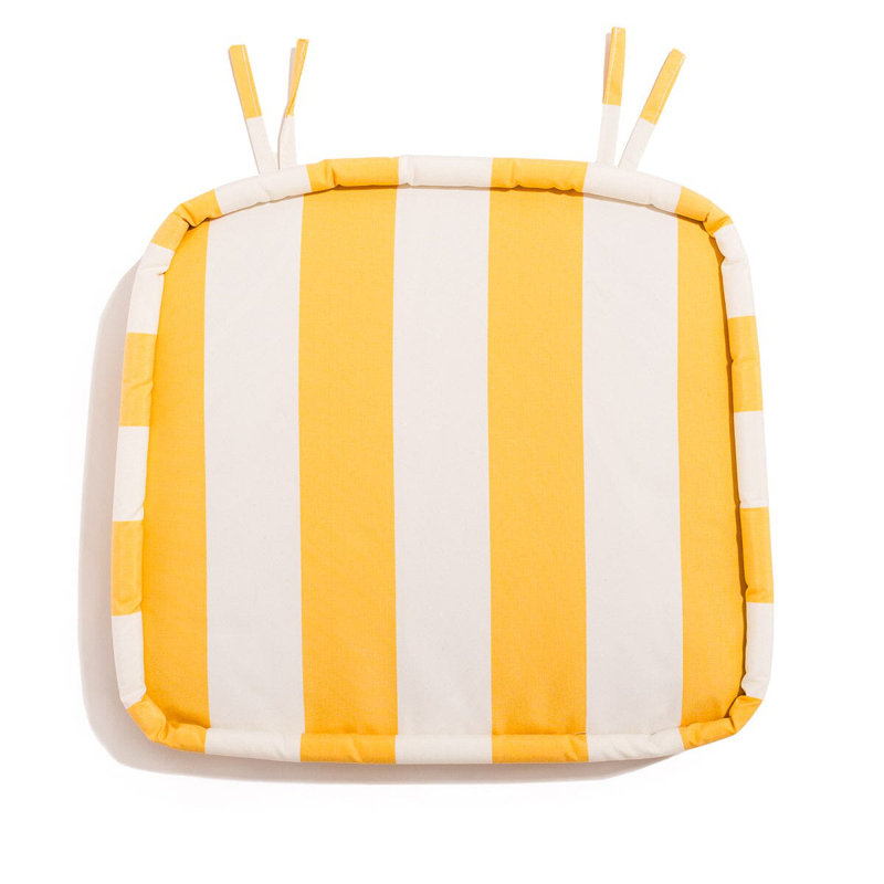 Al Fresco Outdoor Dining Chair, Yellow/White