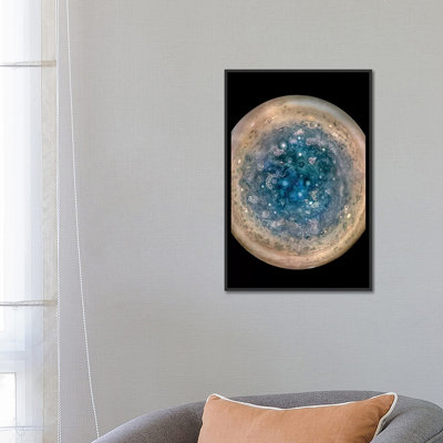 Planet Jupiter's South Pole Showing Oval Storms II' By Stocktrek Images Graphic Art Print on Wrapped Canvas -  East Urban Home, 0BCE5937BA74476D917A8CFC8AFCC510