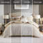 Ensemble de couette King en polyester jacquard-136431737