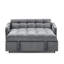 Lit escamotable en velours gris, dossier réglable, charge, lit optionnel polyvalent, velours, style contemporain-1636991829