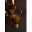  Porte-cônes décoratifs en métal avec base de pot à fleurs finition or H 14 po, ensemble de 2
