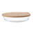 Delight King Rectangle High Borosilicate Glass, Bamboo 2 Piece Baker Bakeware Set