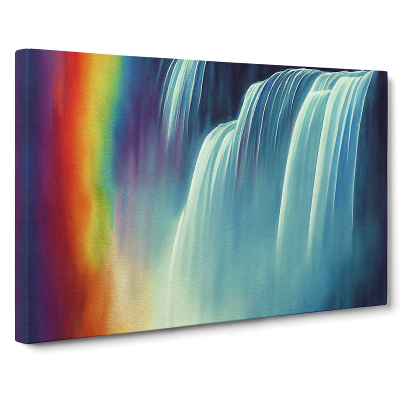 Colourful Watercolour Vol.4 - Wrapped Canvas, 40cm H x 60cm W x 3cm D
