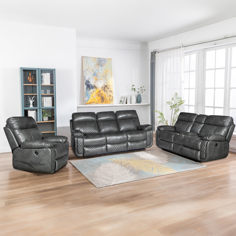 Canapé modulaire inclinable 3 pièces Infinity, Gris