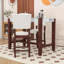 Ensemble de table de salle à manger 3 pièces, table rectangulaire en faux marbre avec chaises rembourrées