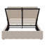 Lit plateforme tapissier double avec système de rangement hydraulique-619687921-619687920