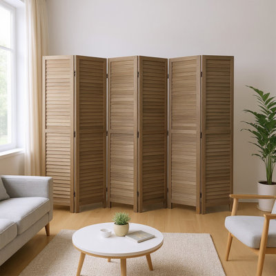 Cloison de séparation en bois à 6 panneaux de cloison pliable pour l'intérieur et la décoration intérieure