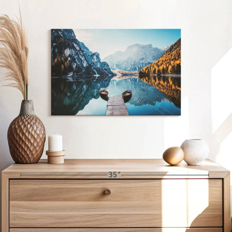 Alvord Lake Braies Boats, 16" H x 24" W