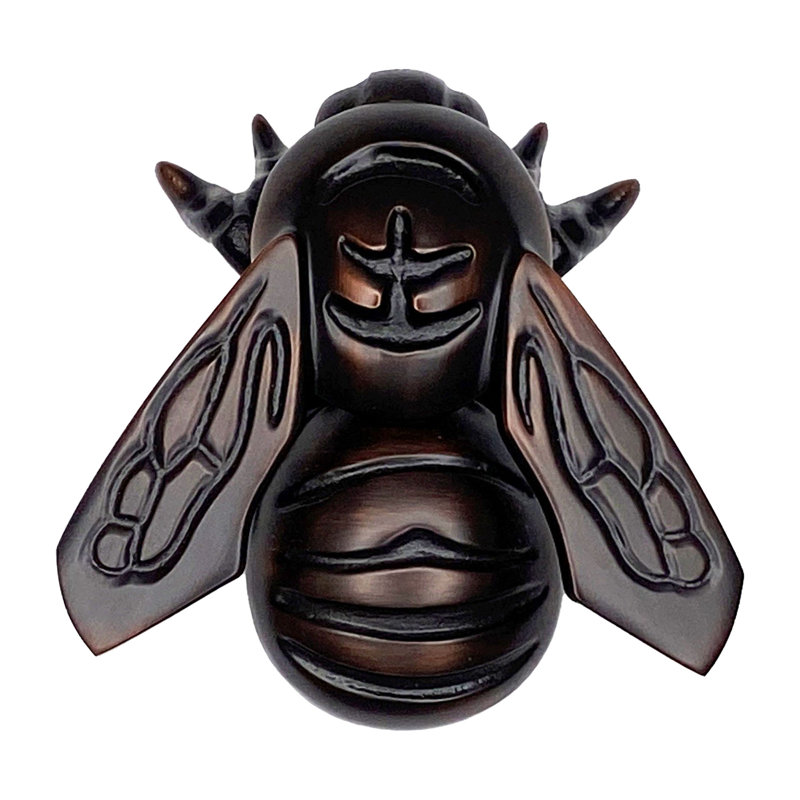 Heurtoir de porte bourdon, H 3,25 po x l 3,25 po x P 1,5 po, Bronze huilé