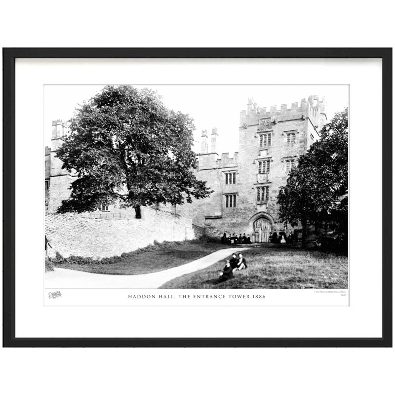 Haddon Hall, The Entrance Tower 1886 - Single Picture Frame Print, 45cm H x 60cm W x 2.3cm D