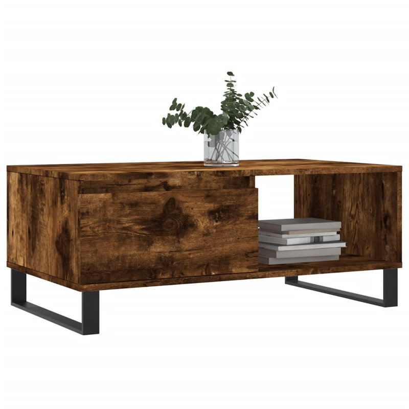 Miru Coffee Table with Storage, Smoked Oak