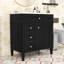 Meuble-lavabo simple autoportant contemporain avec lavabo en céramique et grand rangement Contemporary-1568712080