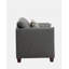 Chaise en lin gris anthracite Laurissa avec 3 coussins