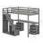  Lit mezzanine avec deux commodes, bureau et bande lumineuse-116235814-116235813