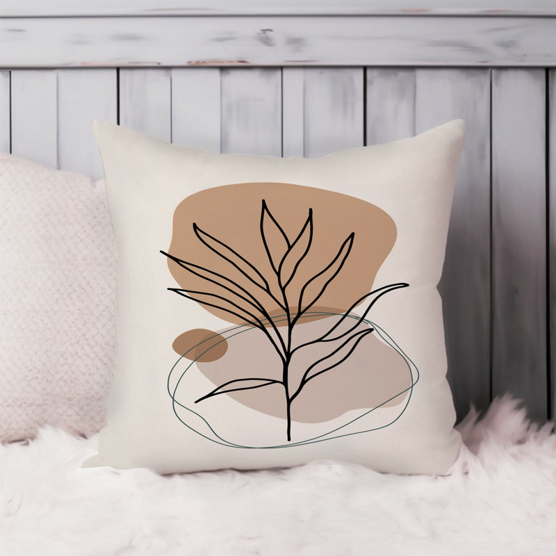 Botanical Leaf Boho Bohemian Boho Leaf, 20" x 20"