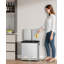 Kitchen Bin, Recycling Bins, Pedal Bin with Lid, Stainless Steel Kitchen Bins Recycling and Waste, Silent Slow-Down Closing Lid, With 15 Exclusive Trash Bags-124546710-124546713