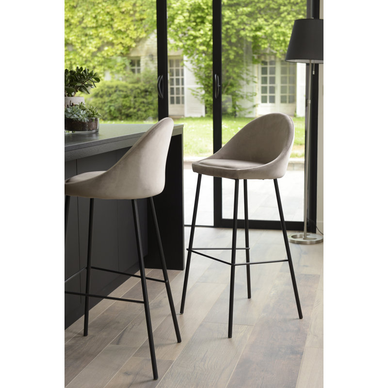 Lakeview Upholstered Counter Stool with Metal Frame