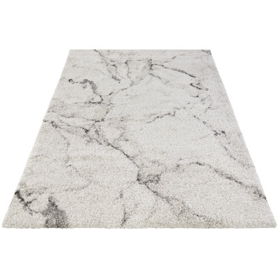 Mayrin Shaggy Cream/Grey Rug