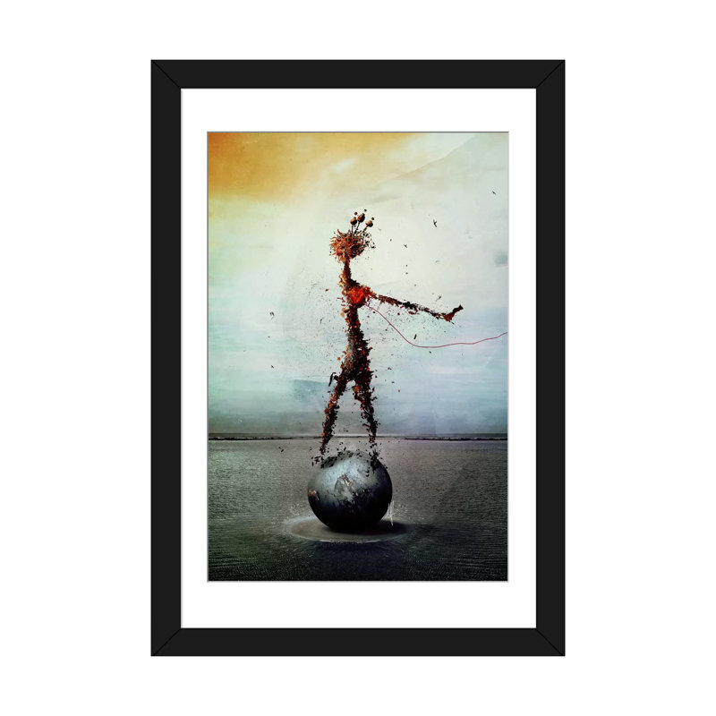 « sang », impression sur toile, Papier beaux-arts encadré noir, Blanc, H 32 po x l 24 po x P 1 po