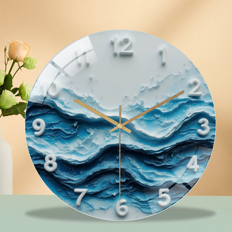 Horloge murale 12 po Ocean Wave