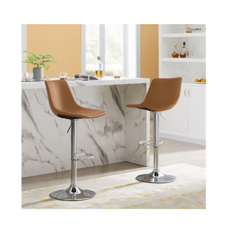 Tabouret réglable brun clair