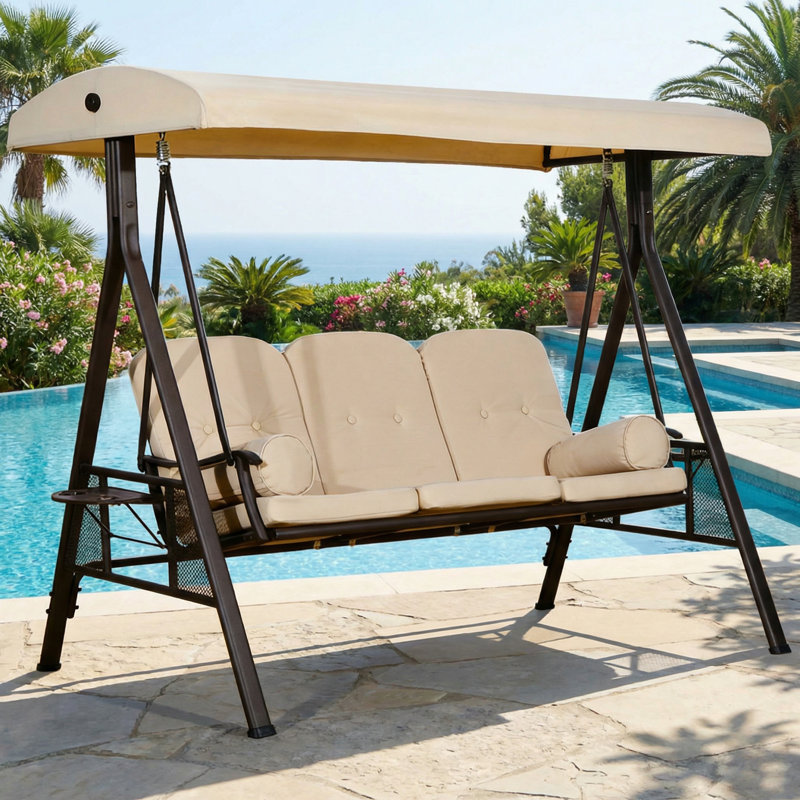 3-Seat Patio Swing Chair