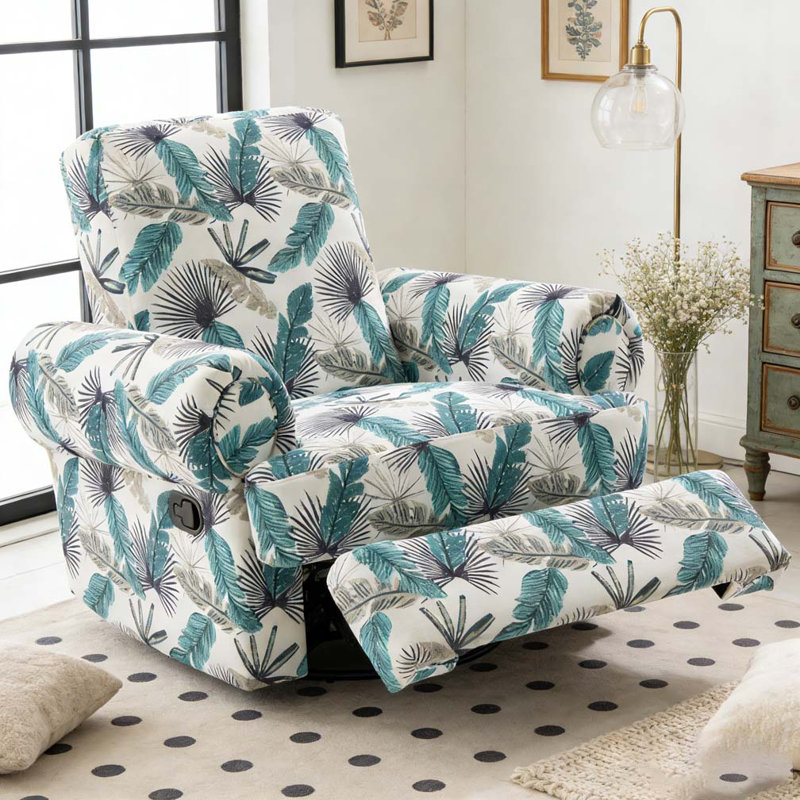 Fauteuil inclinable manuel pivotant, Brun, vert