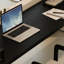 Black Rectangular Solid + Manufactured Wood+Acrylic desk-249758409