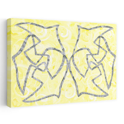 Abstract Yellow Flow Abstract Contemporary Elegant Wall Art