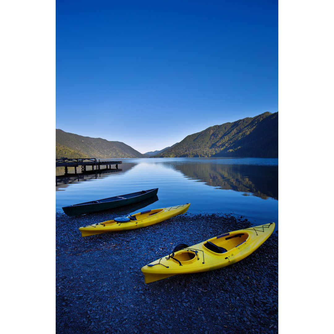 Wassersport Kajak am See von YinYang - Drucken