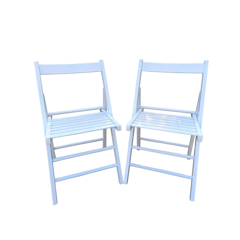 FOLDING CHAIR-2/S, FOLDABLE STYLE, White