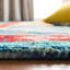 Tapis bleu / rouille en laine / coton touffeté à la main Farmingville-683353735