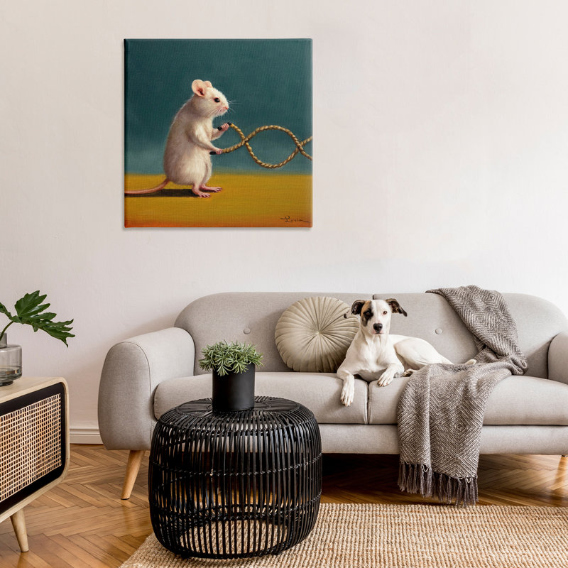 "Focused souris" par Lucia Heffernan sur toile, H 36 po x l 36 po