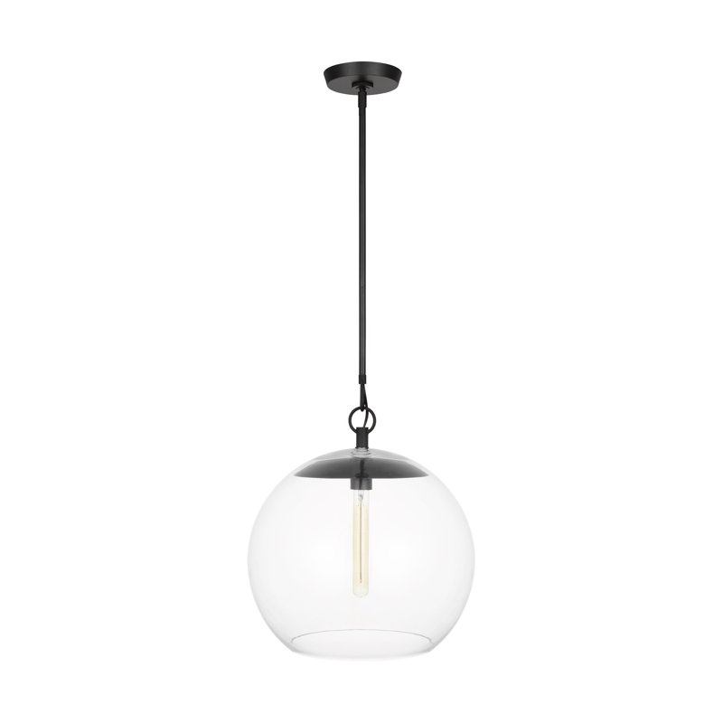 Luminaire suspendu noir à 1 lumière Bronsyn