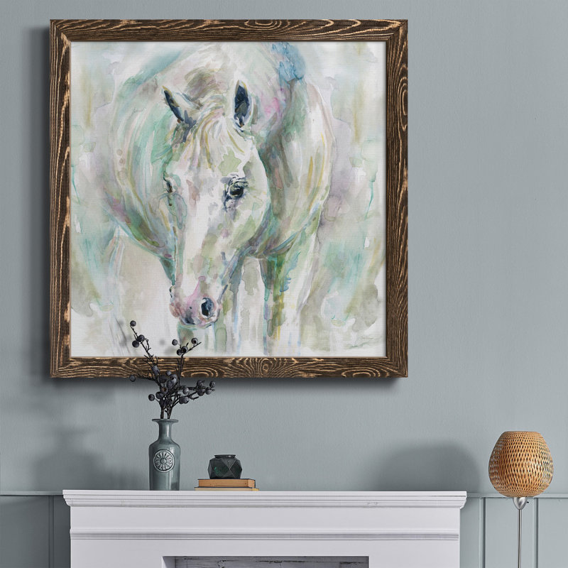 Neat and Tidy Bath - Peinture sur toile encadrée, H 20 po x l 20 po x P 1,5 po, Cadre noyer
