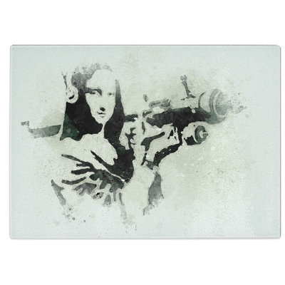 Glass Mona Lisa by Banksy Chopping Board