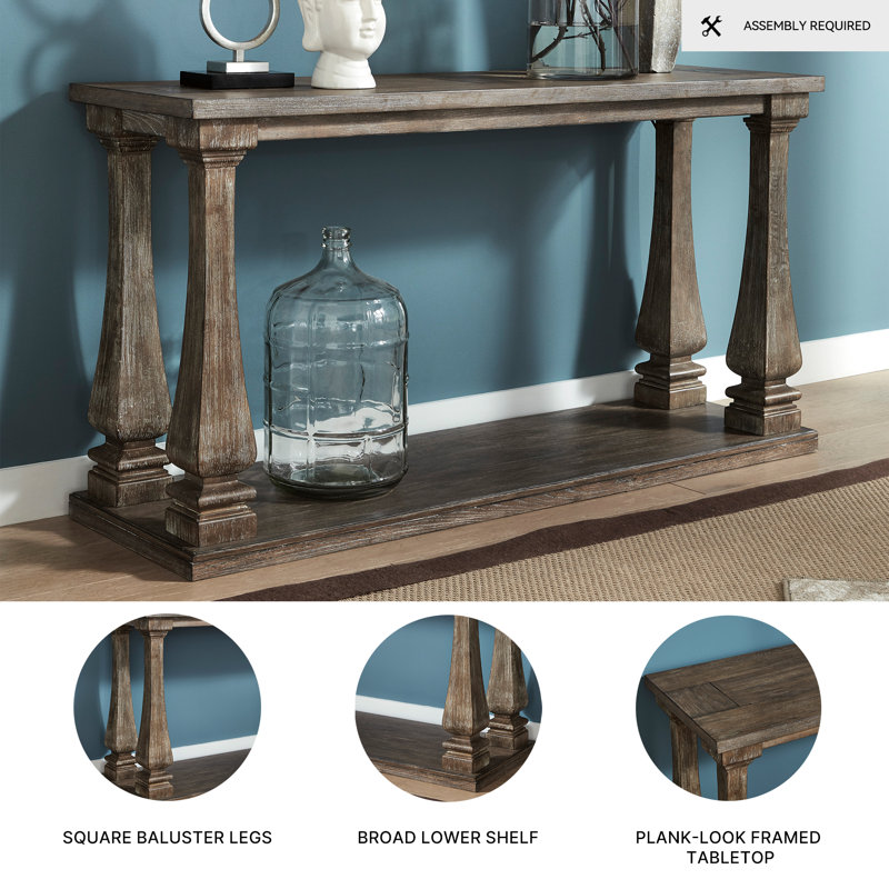 Danyar 60'' Console Table, Weathered Gray